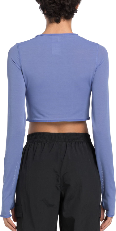 Crop Top Reebok Reebok Studio Mesh Long Sleeve Crop Top Fialová | 100076309, 2