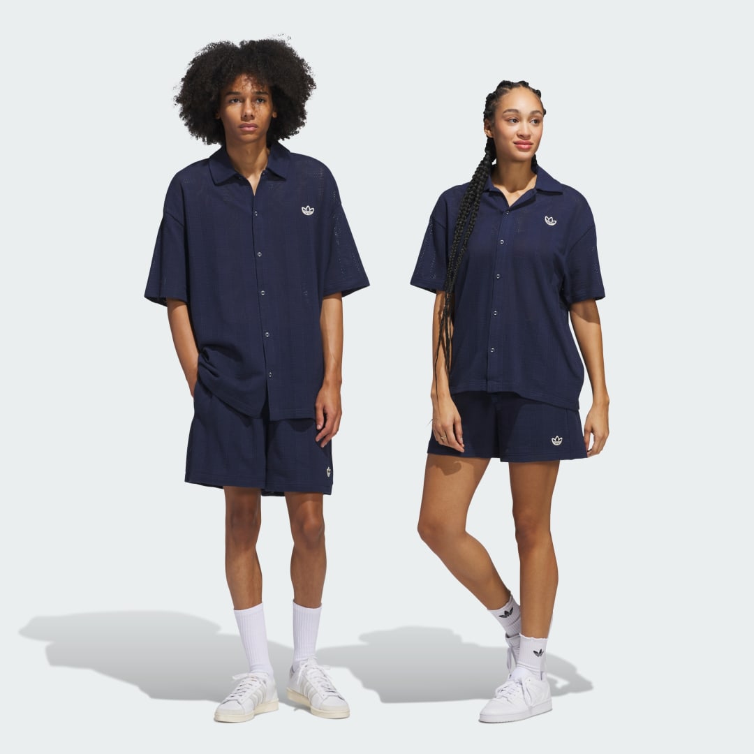 Košeľa adidas Performance Summer Knit Shorts Modrá | JD5189, 0