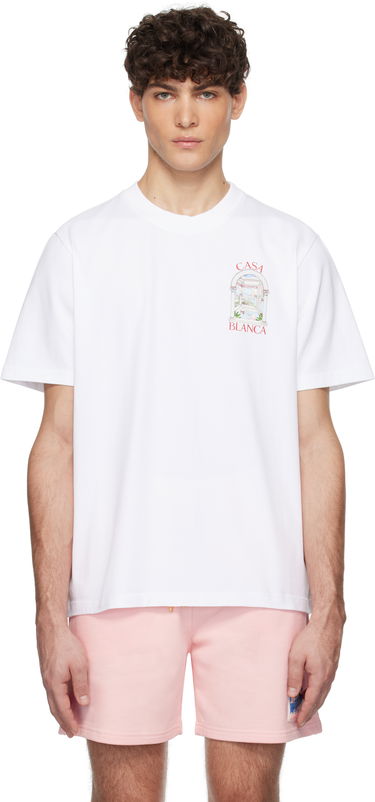 Tričko Casablanca 'Le Passage' Print T-Shirt Biela | U-MPS25-JTS-001-07, 0