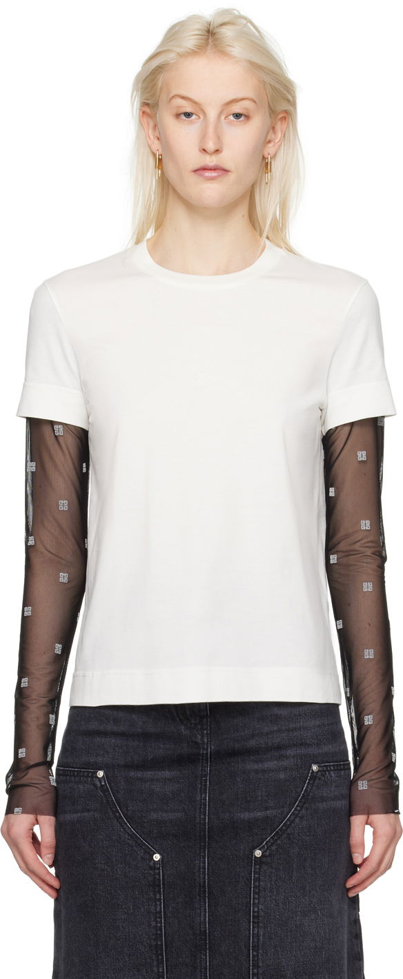 Tričko Givenchy Layered T-Shirt Biela | BW70C93YKX154, 0