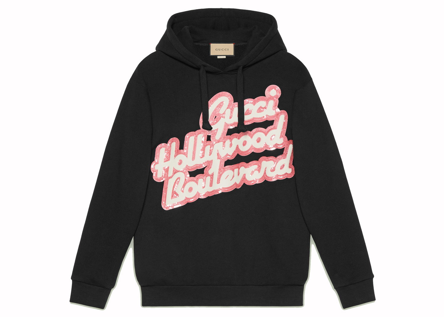 Mikina Gucci Hollywood Boulevard Sequinned Hoodie Black Čierna | 615061 XJEF8 1043, 0