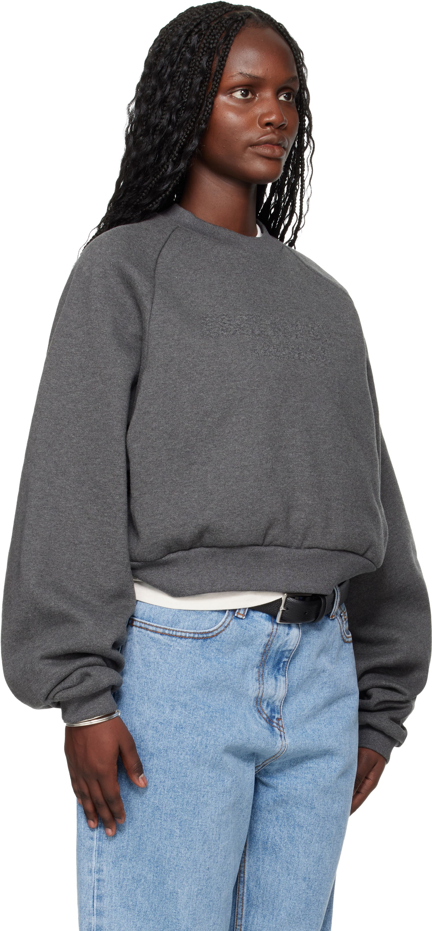 Mikina Fear of God ESSENTIALS Holiday Embossed 90s Raglan Crewneck Sweatshirt Šedá | 192HO257831FW, 1