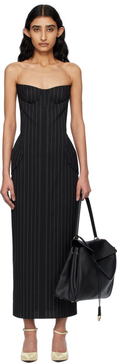 Šaty Jean Paul Gaultier Jean Paul Gaultier 'The Long Bustier' Pinstripe Midi Dress Čierna | 25/33-F-RO333-C074-0001, 0