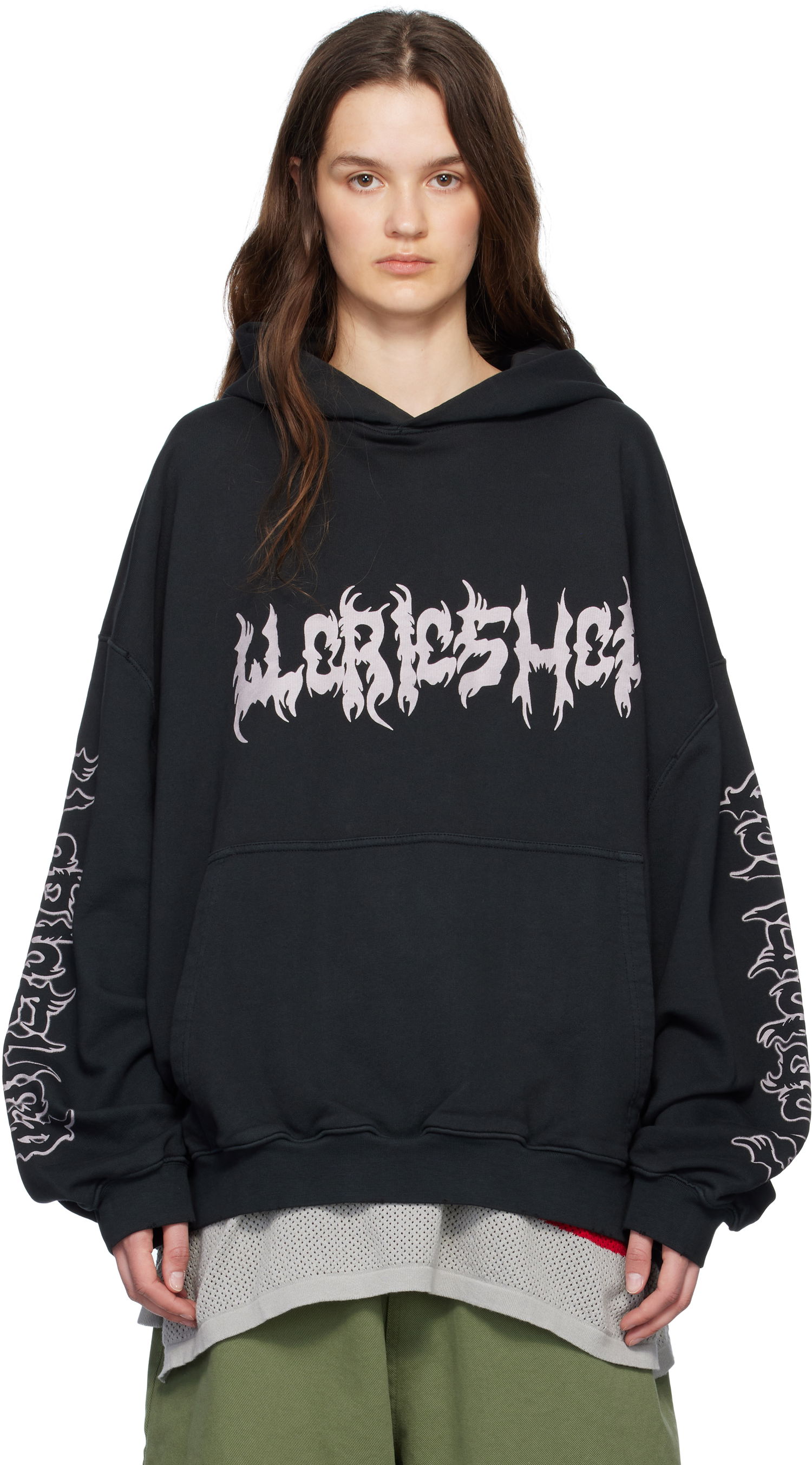 Mikina 032C 032c Faithless Oversized Hoodie Čierna | S25-URC-0631-050-W, 0