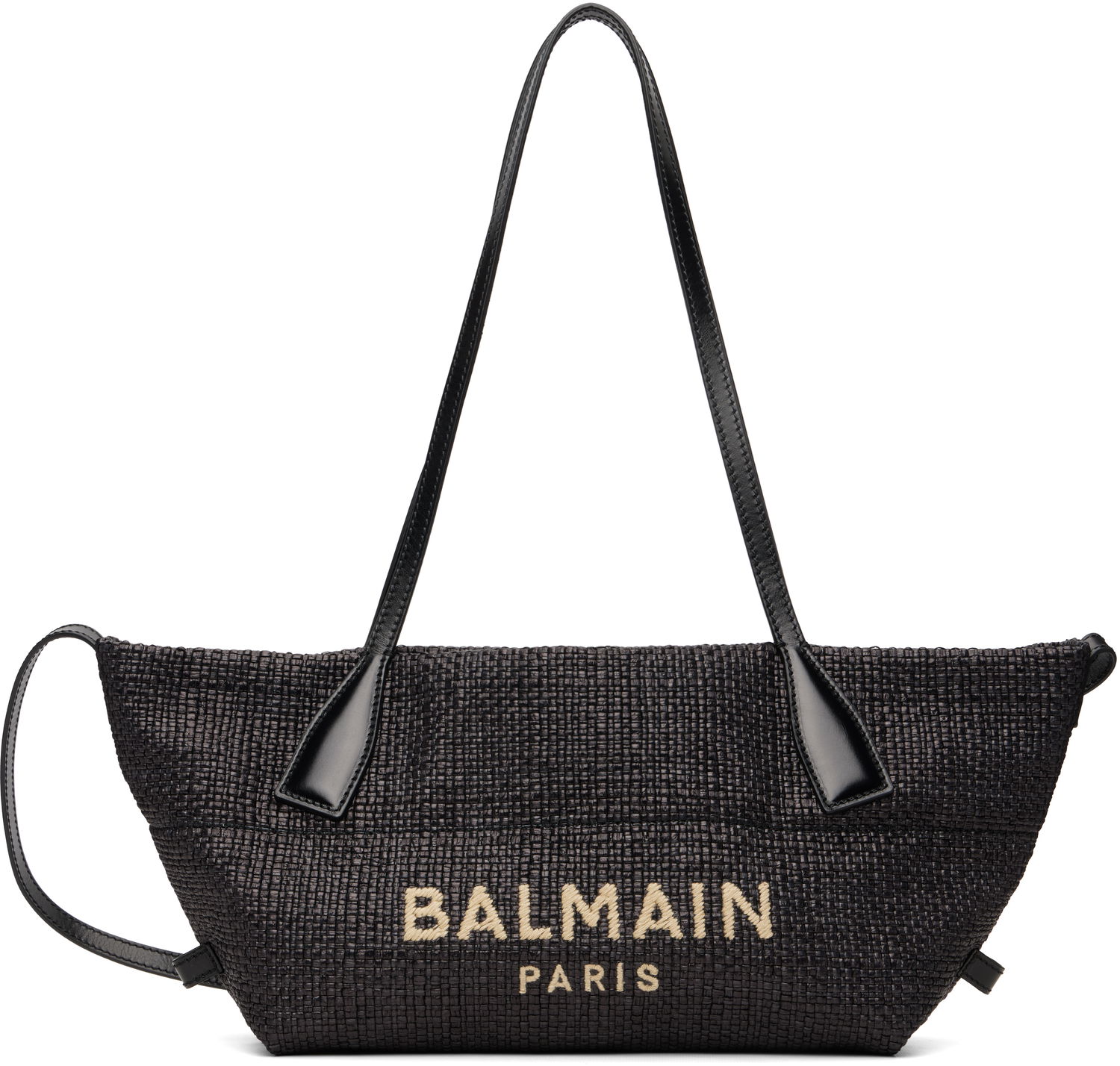 Tote bag Balmain Small Track Woven Tote Čierna | GN1FD039TRAA, 0