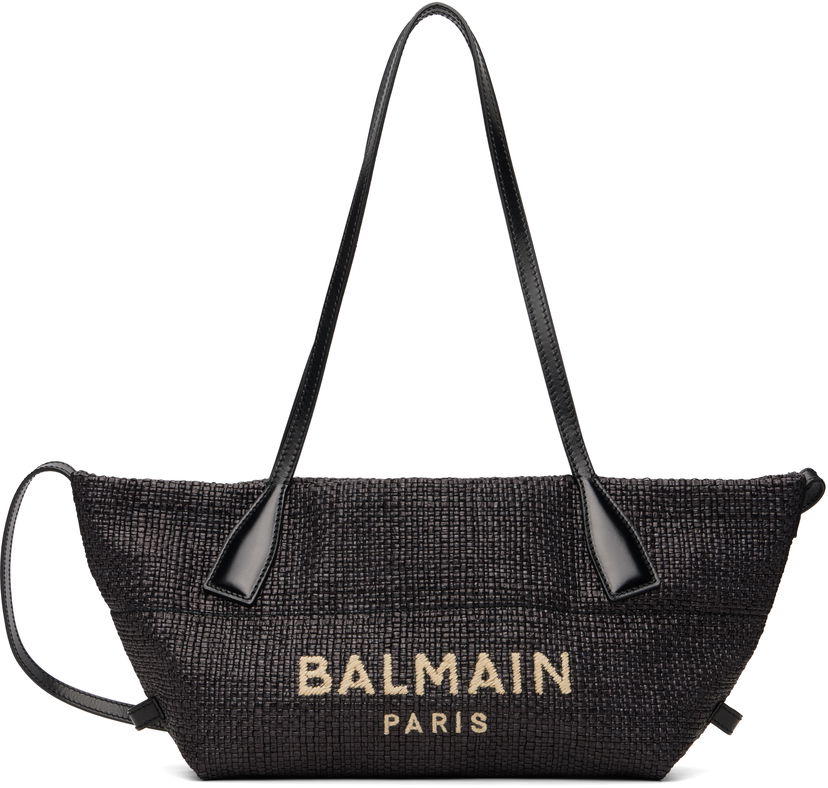Tote bag Balmain Small Track Woven Tote Čierna | GN1FD039TRAA