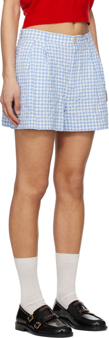 Šortky Marni Marni Seersucker Checked Shorts Modrá | PAMA0549S0 UTN929, 1