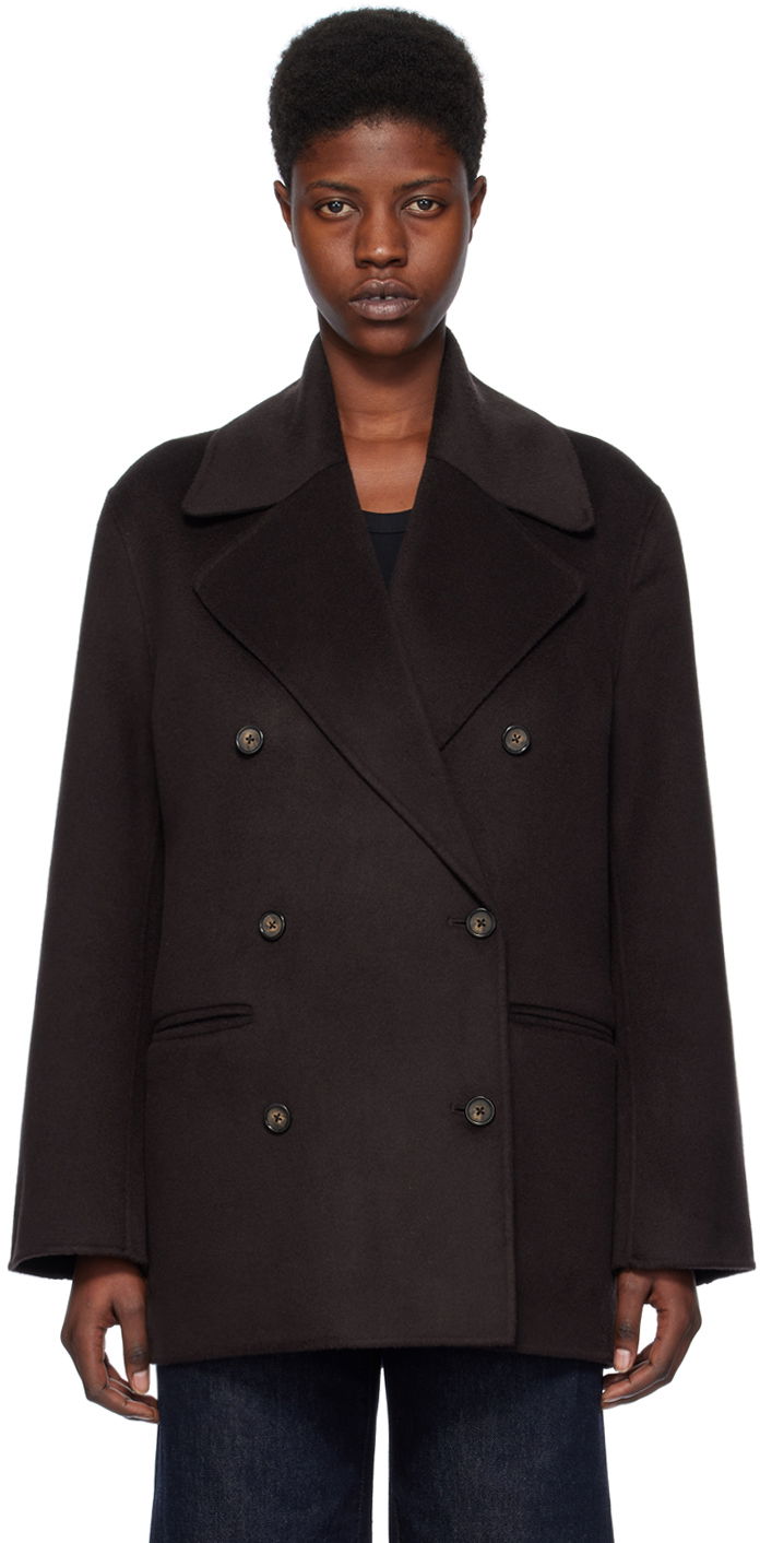 Kabáty TOTEME TOTEME Double-Faced Peacoat Hnedá | 241-WRO988-FB0006, 0
