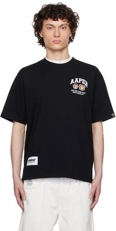 Tričko AAPE by A Bathing Ape AAPE By A Bathing Ape 'AAPER' Logo Short Sleeve T-Shirt Čierna | AAPTEM1611XXNBKX, 0