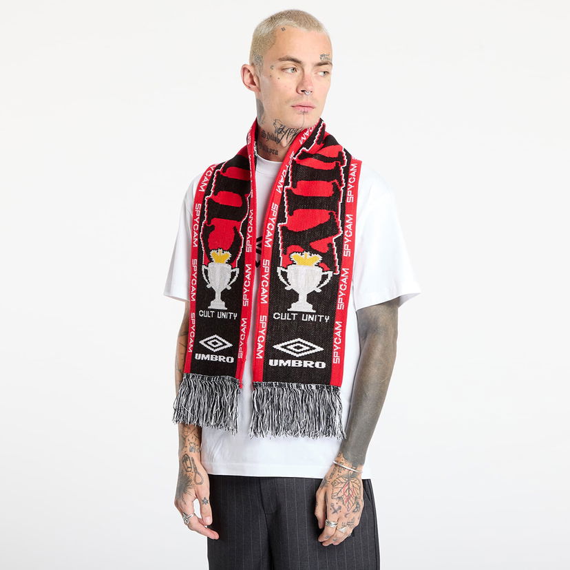 Šál Umbro Cult Unity SPYCAM Knitted Fringe Scarf Rôznofarebný | UBMW232YA11 BLK0042