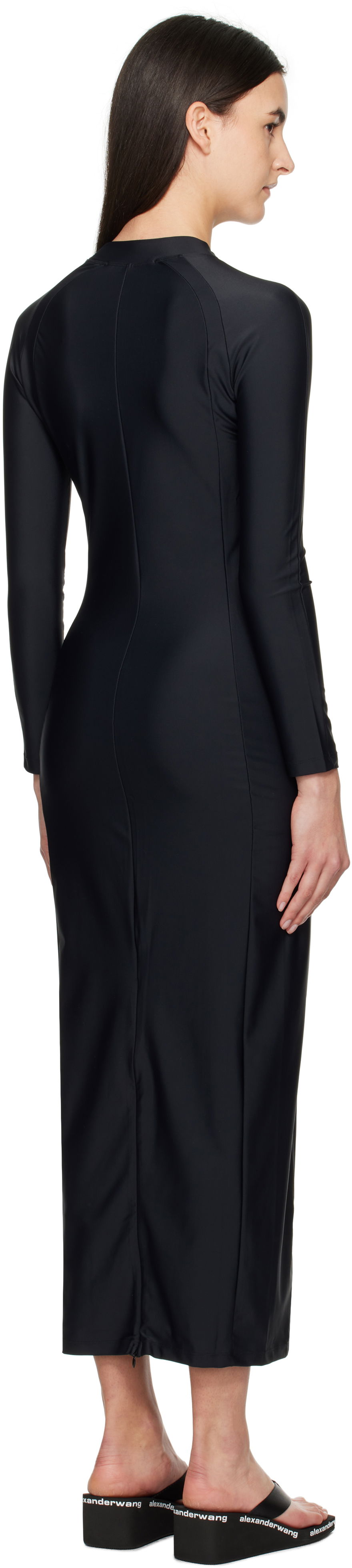 Alexander Wang Rashguard Long Sleeve Maxi Dress