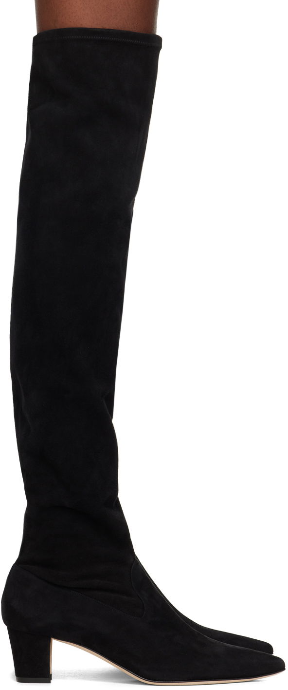 Oblečenie Manolo Blahnik Manolo Blahnik Lupasca Suede Tall Boots Čierna | 322-2306-0002, 0