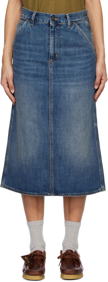Sukňa Carhartt WIP Single Knee Denim Midi Skirt Modrá | I034224 014L, 0