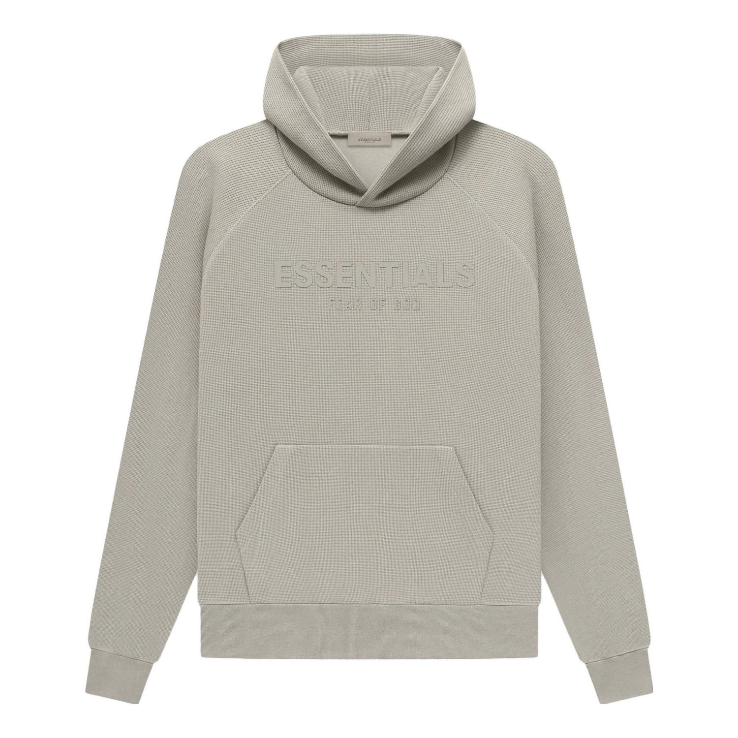 Mikina Fear of God Essentials Waffle Raglan Hoodie Zelené | FOG-SS23-038, 0