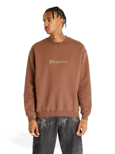 Mikina Pleasures Recipe Crewneck Brown Hnedá | P23F021 BROWN