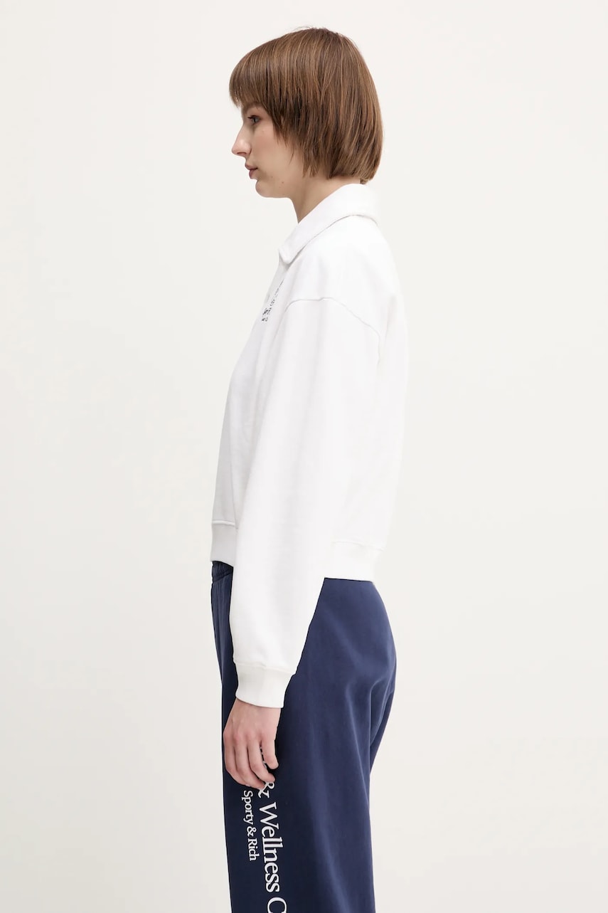 Mikina Sporty & Rich Sporty & Rich Crown Country Embroidered Cropped Polo Biela | ST072612202WH01, 1