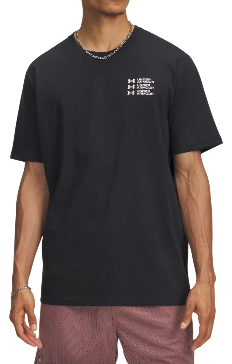 Tričko Under Armour UA Triple Stack Logo Short Sleeve T-Shirt Čierna | 6004173-001