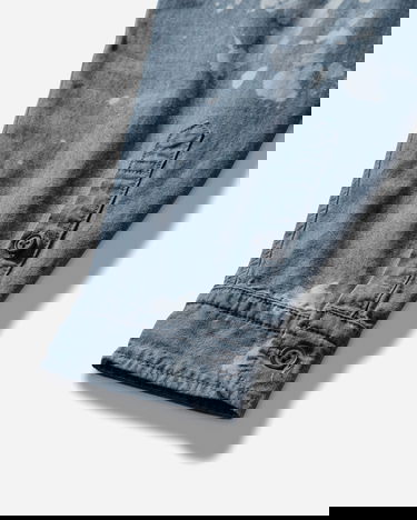 Košeľa Neighborhood Garment Bleach Chambray Longsleeve Shirt Modrá | 252ARNH-SHM02 INDIGO, 3