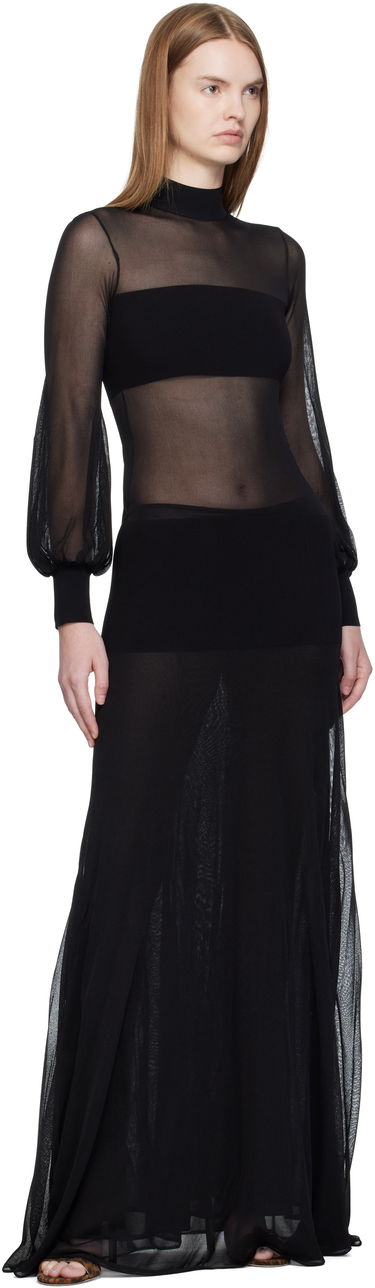 Šaty Tom Ford TOM FORD Turtleneck Maxi Dress Čierna | ACK627-YAX889, 3