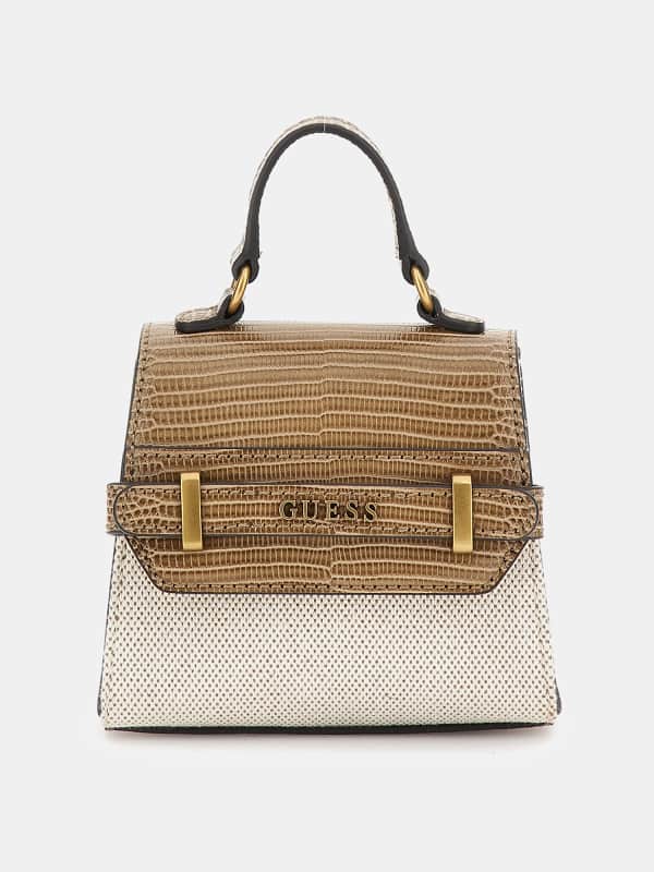 Taška cez rameno GUESS Sestri Croc-Look Mini Rôznofarebný | HWAB8985770, 0