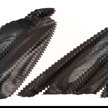 Prešívaná bunda Anine Bing Cyrus Faux Leather High-Neck Puffer Jacket Hnedá | A-01-11561-BWN43, 1