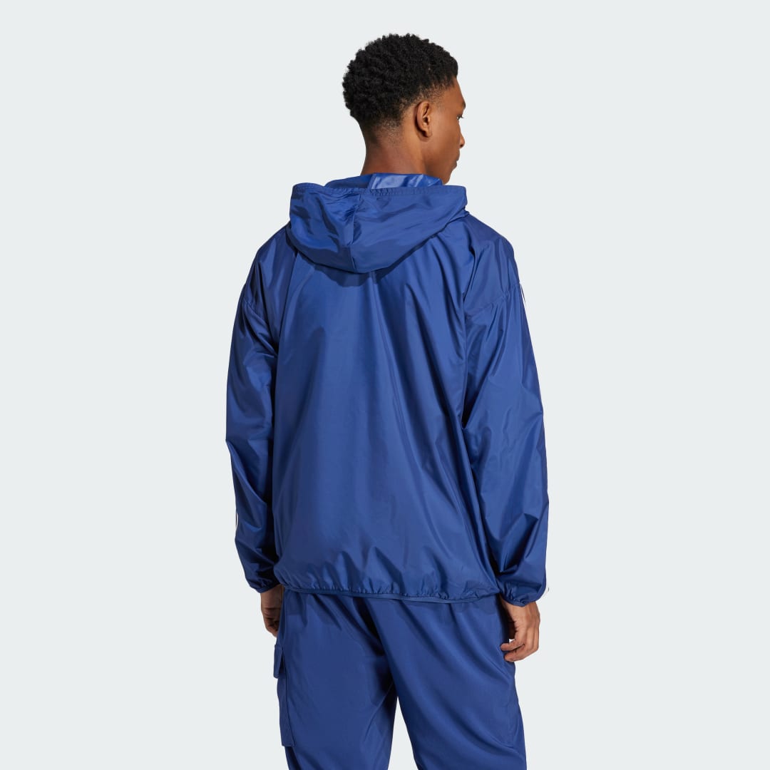 Vetrovka adidas Performance Essentials 3-Stripes Windbreaker Jacket Modrá | JE6327, 1