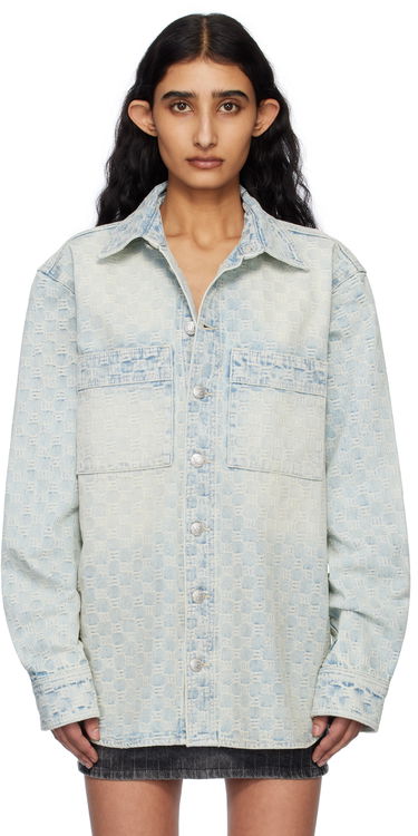 Košeľa MISBHV MISBHV Monogram Ocean Washed Denim Overshirt Modrá | 250W410, 0