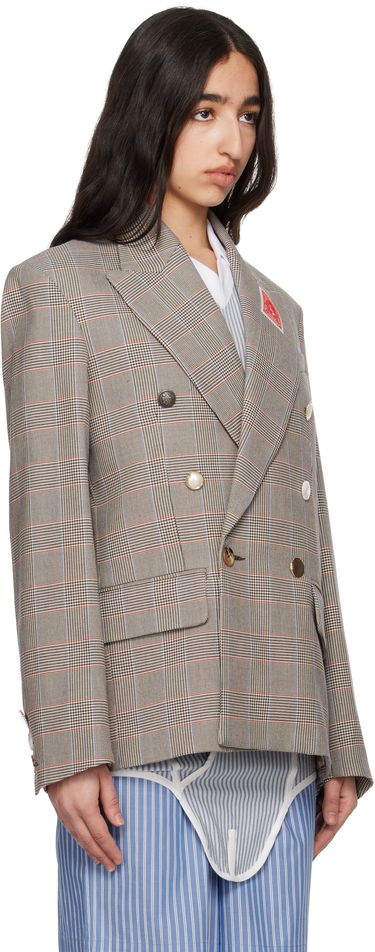 Bunda Charles Jeffrey Loverboy Charles Jeffrey LOVERBOY Edinburgh Double-Breasted Blazer Béžová | 54020102, 4