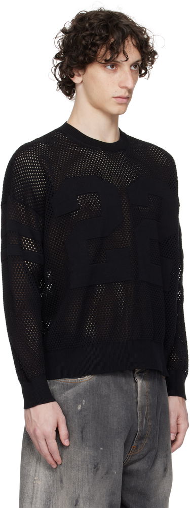 Sveter AMIRI AMIRI '22' Mesh Crewneck Sweater Čierna | AMKNCW1040, 1