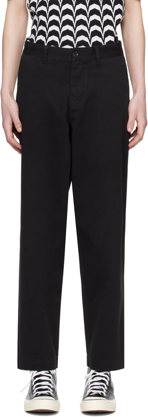 Nohavice Fred Perry Straight Leg Trousers Čierna | T6530