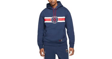 Mikina Jordan Paris Saint-Germain Fleece Pullover Hoodie Navy | dj3928-410, 1