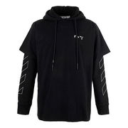 Stripe Logo Loose Fit Hoodie