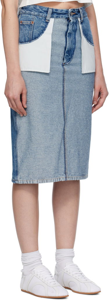 Sukňa Maison Margiela MM6 Maison Margiela Faded Denim Midi Skirt Modrá | S52ME0024 M30018, 1