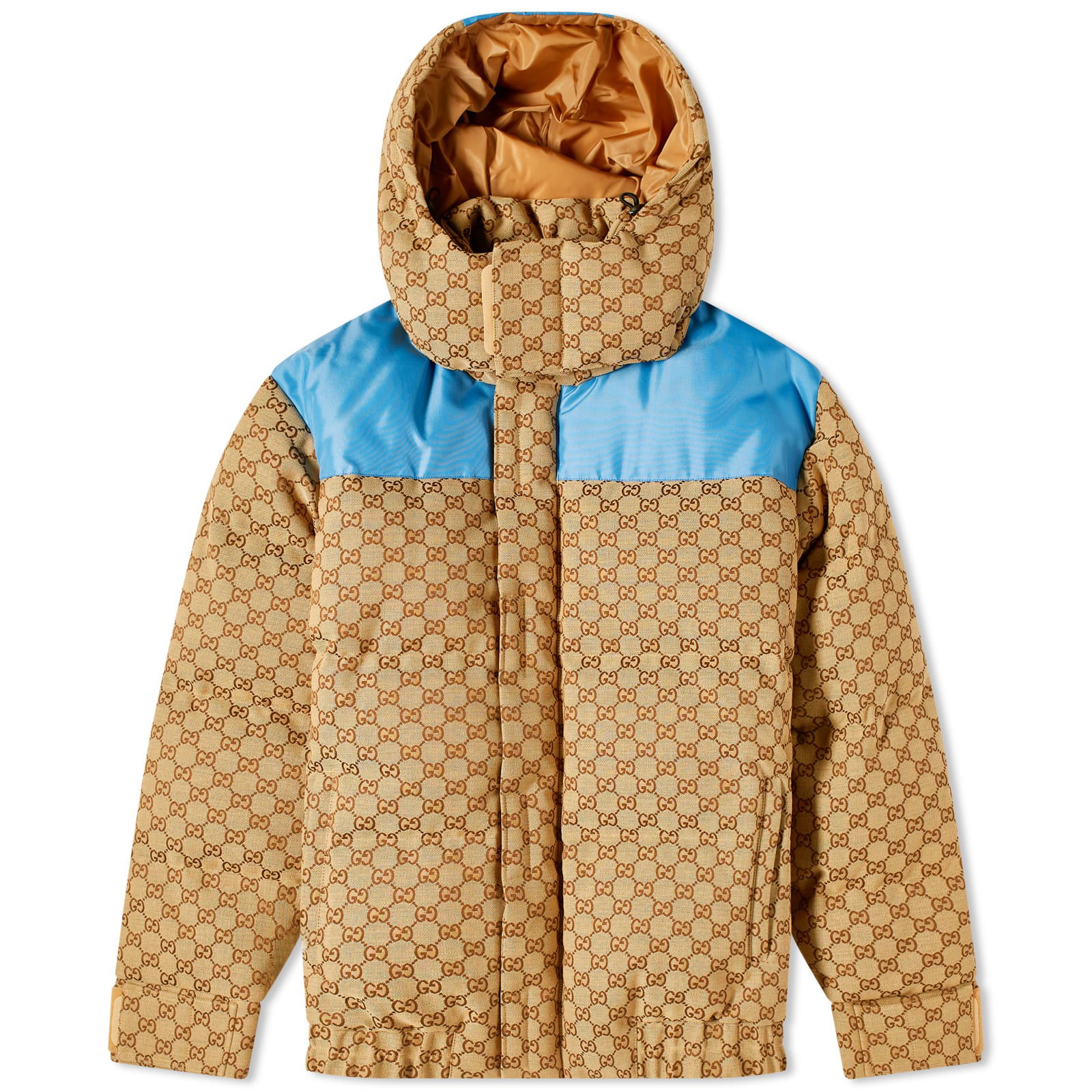 GG Jacquard Hooded Down Jacket