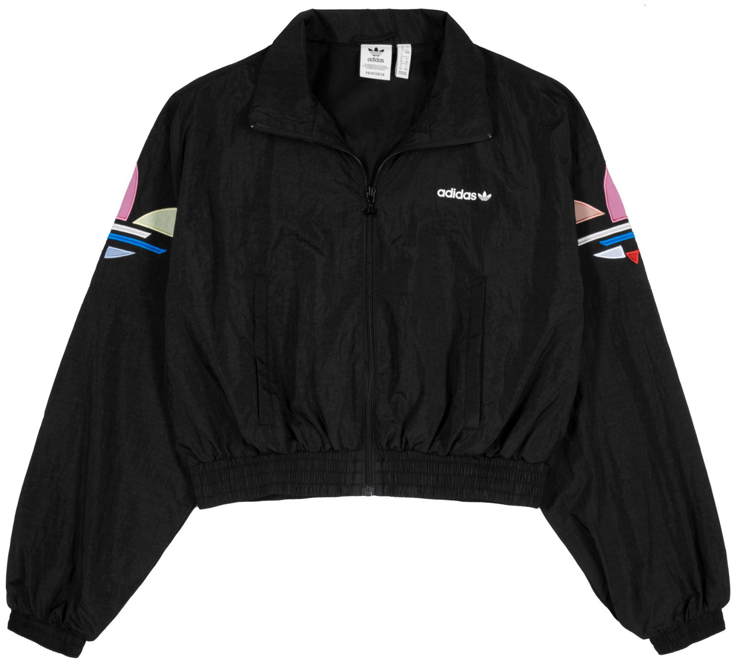 Vetrovka adidas Originals Adicolor Shattered Cropped Woven Track Jacket Čierna | h22866, 0