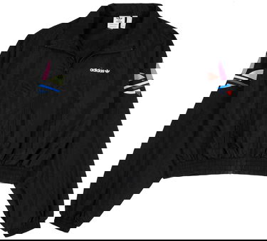Vetrovka adidas Originals Adicolor Shattered Cropped Woven Track Jacket Čierna | h22866, 0