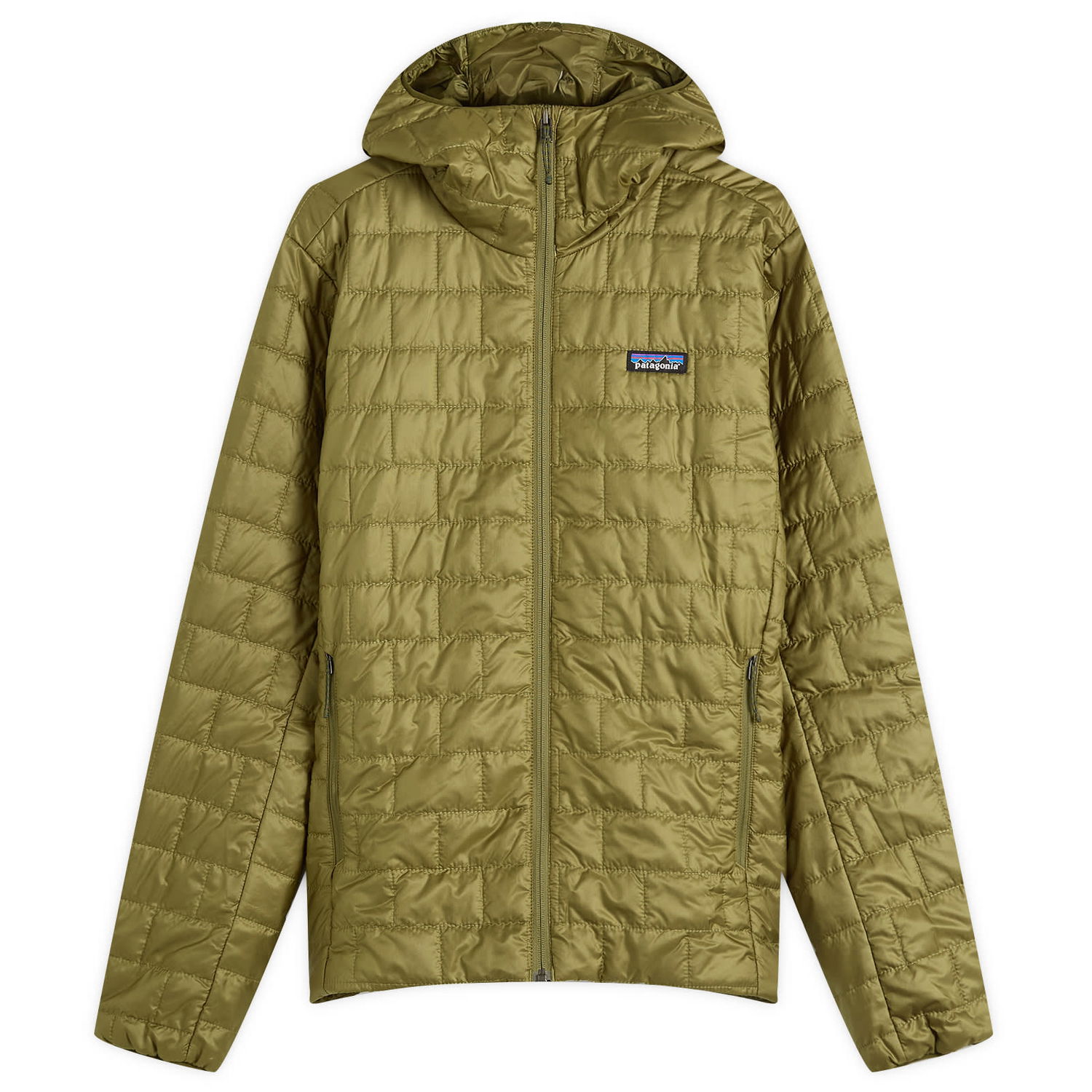 Prešívaná bunda Patagonia Men's Nano Puff Hooded Jacket, Size Small Zelené | 84223-PNDG, 0