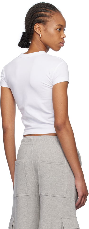 Crop Top We11done We11done Studded Bear Cropped T-Shirt Biela | WD-TT0-25-754-W-WH, 2