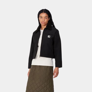 Bomber bunda Carhartt WIP Newkirk Black Jacket with Faux Fur Collar Čierna | I033880_5, 0