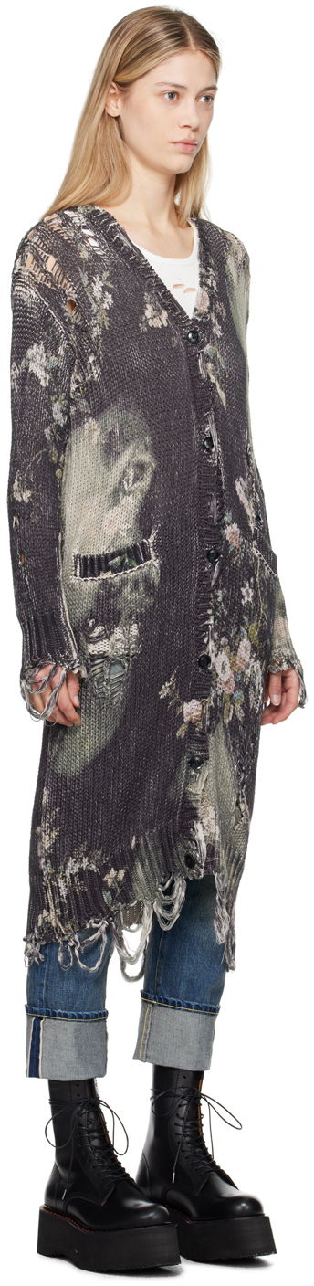 Sveter R13 R13 Distressed Floral Long Cardigan Rôznofarebný | R13WY102-Y165A, 1