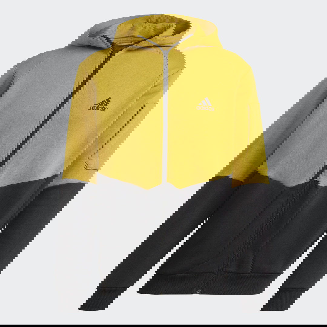 Mikina adidas Performance Essentials Gameday Fleece Full-Zip Hoodie Žltá | HL6907, 0