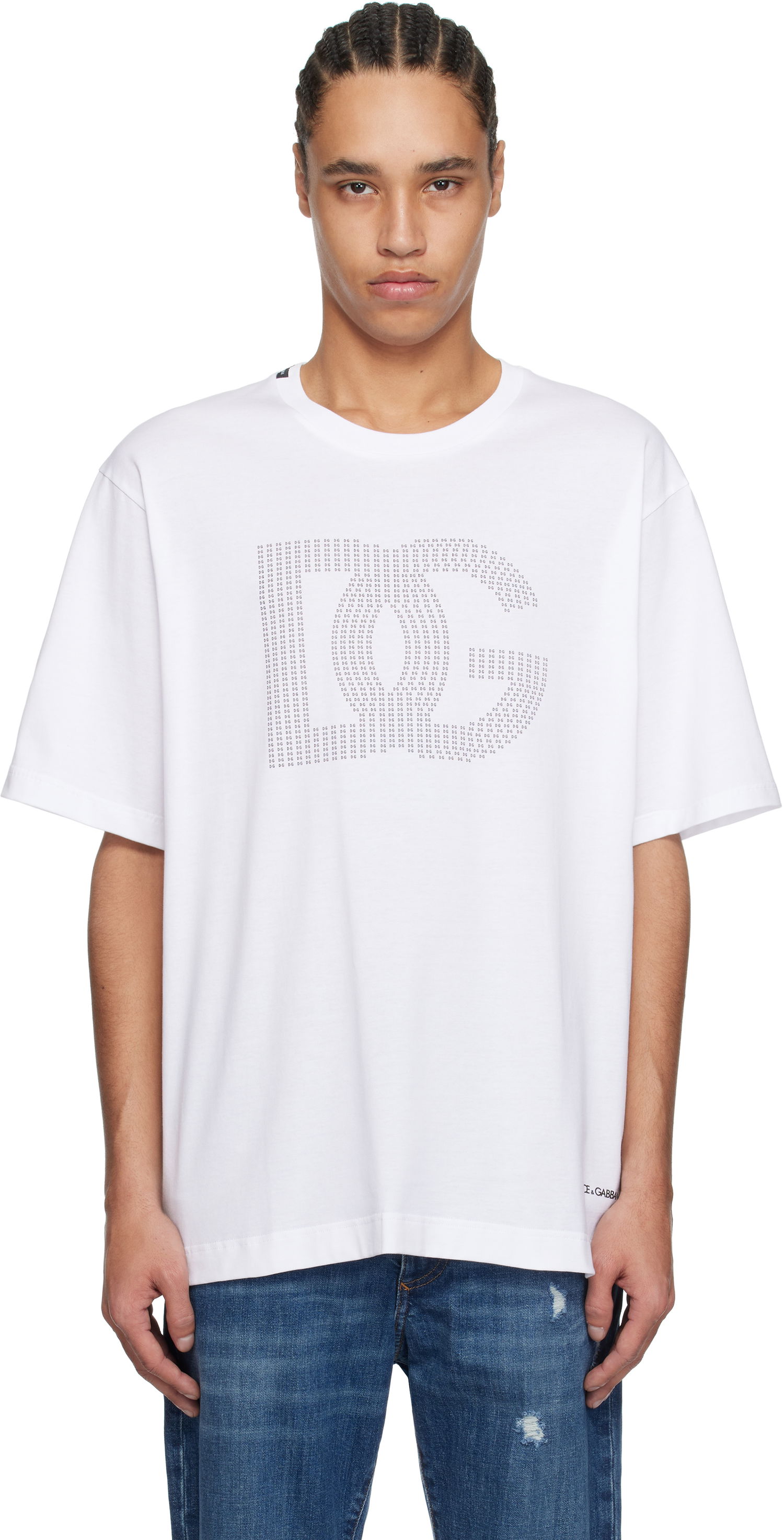 Tričko Dolce & Gabbana Dolce&Gabbana DG Logo T-Shirt Biela | G8PN9TG7O4O, 0