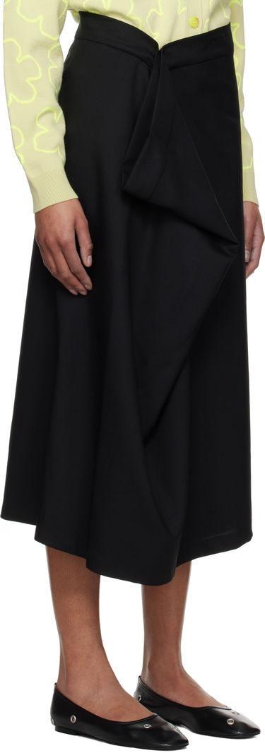 Sukňa KENZO Kenzo Paris Virgin Wool Draped Midi Skirt Čierna | FF52JU3149RA, 1