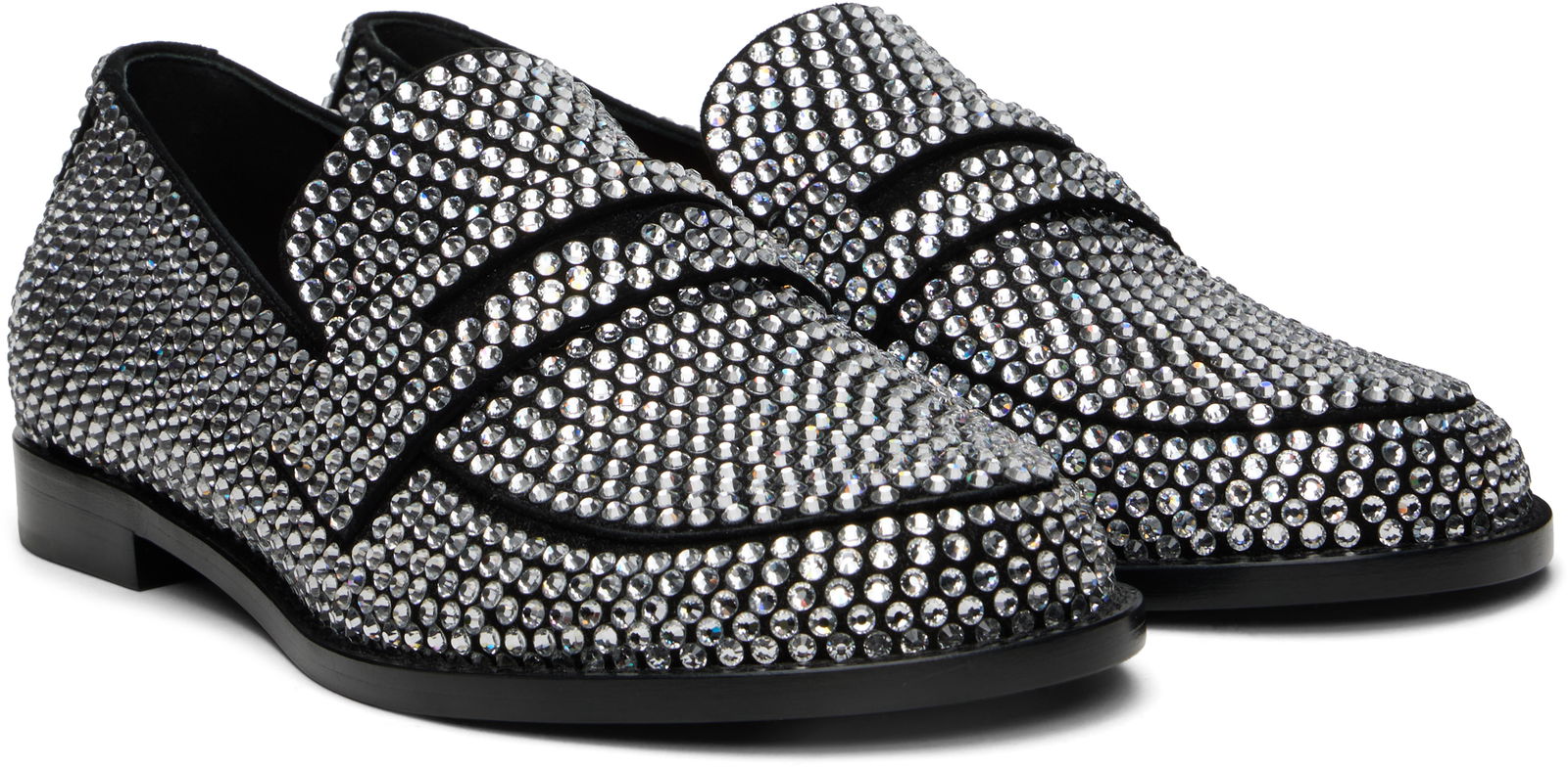 Amina Muaddi Tilda Crystal Loafers