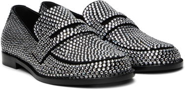 Doplnky Amina Muaddi Amina Muaddi Tilda Crystal Loafers Čierna | TILDA CRYSTAL LOAFER SUEDE, 3
