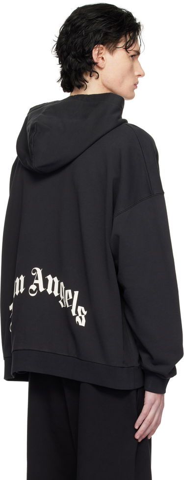 Mikina Palm Angels Logo Zip Hoodie Čierna | PMBE016S25FLE0031003, 2