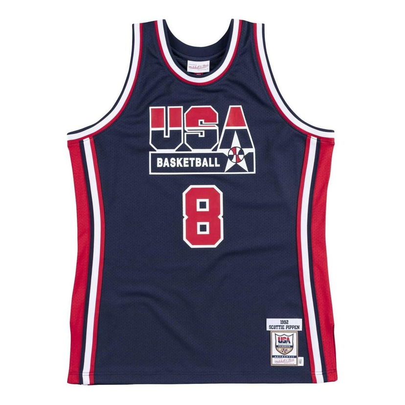 Dres Mitchell & Ness Mitchell & Ness Team USA 1992 Scottie Pippen Basketball Jersey Navy | AJY4CP18001-USANAVY92SPI
