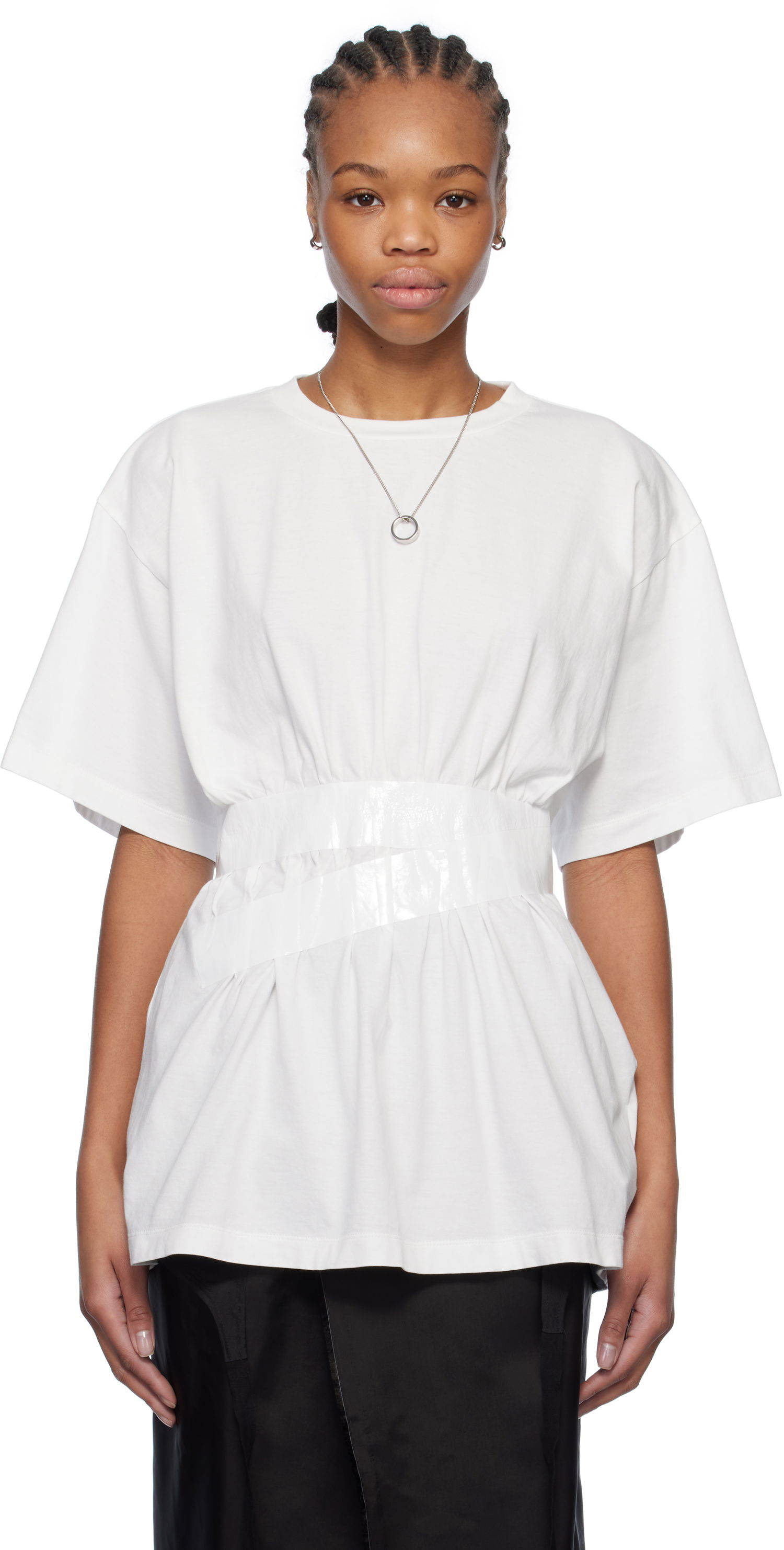 Tričko Maison Margiela MM6 Maison Margiela Taped Jersey T-Shirt Biela | S52GC0335 M20048, 0