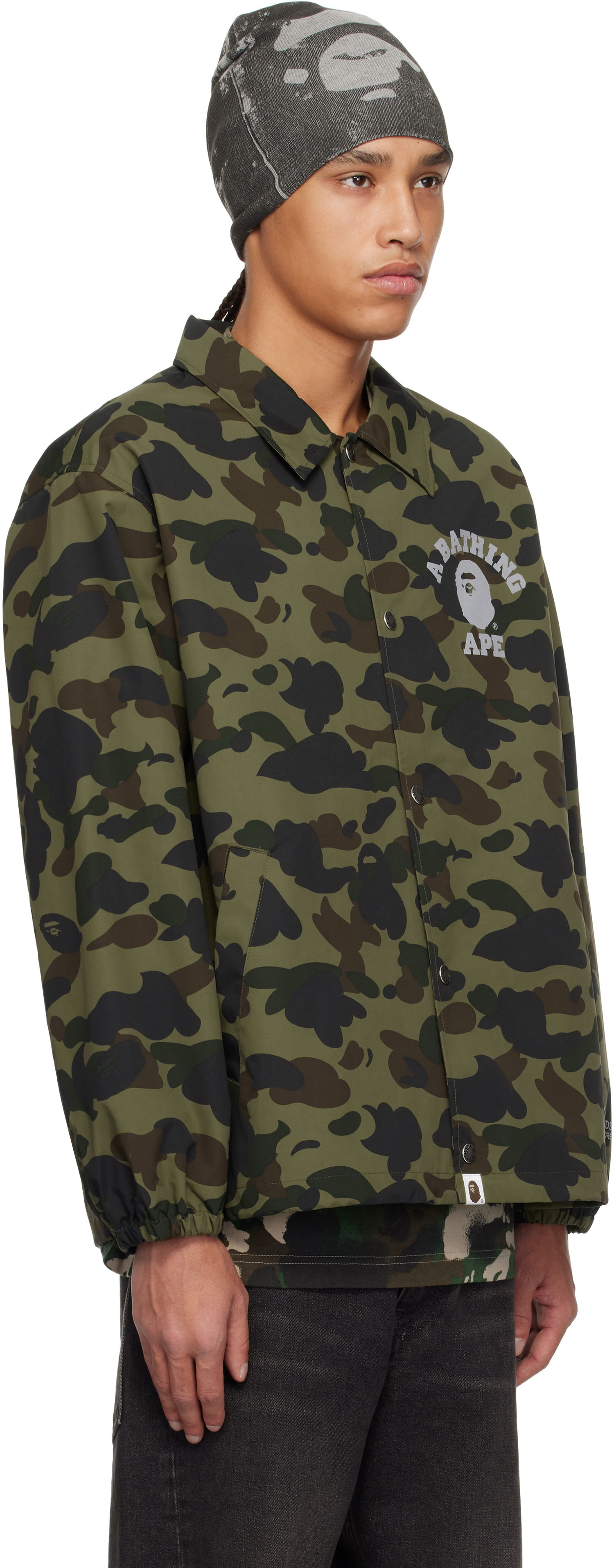 Vetrovka BAPE A Bathing Ape Gore-Tex Windstopper 1st Camo Coach Jacket Zelené | 001LJK701005M, 1