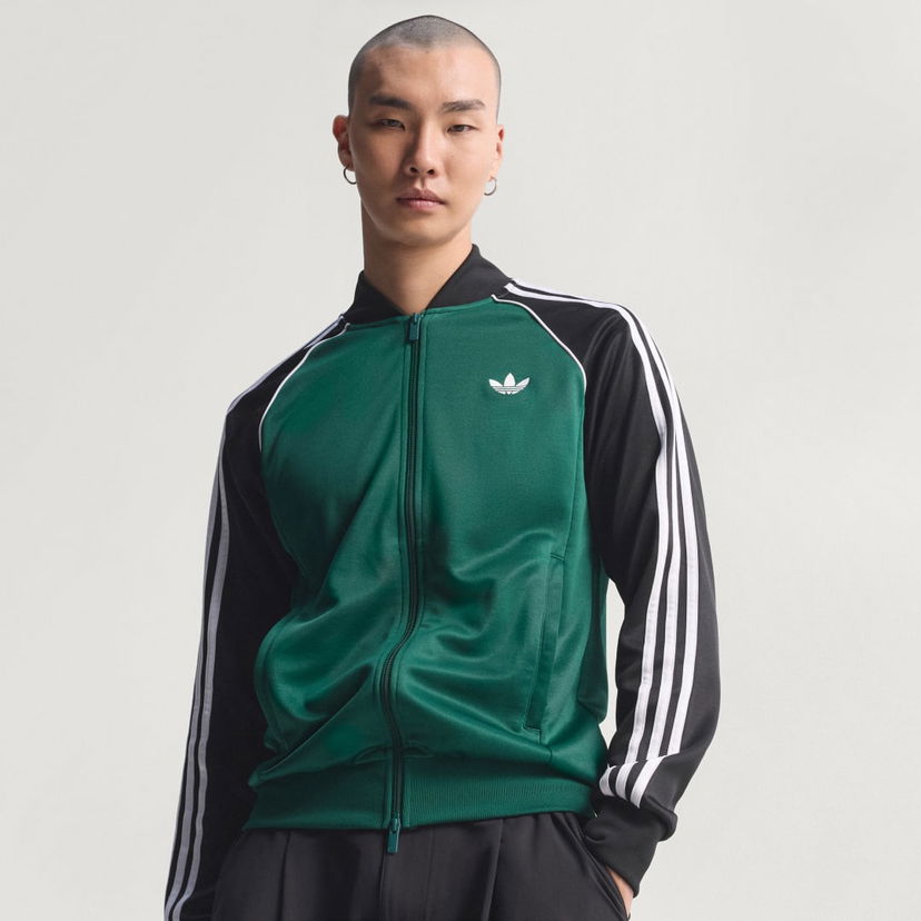 Bunda adidas Performance SST Full Zip Track Jacket Zelené | KE3509